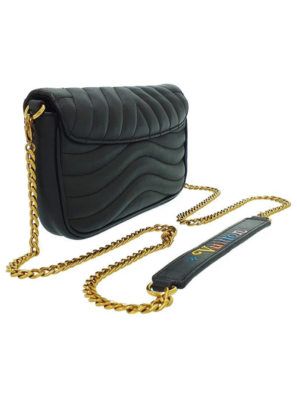 Louis Vuitton Pochette Chain Wave Bag New Shoulder Black